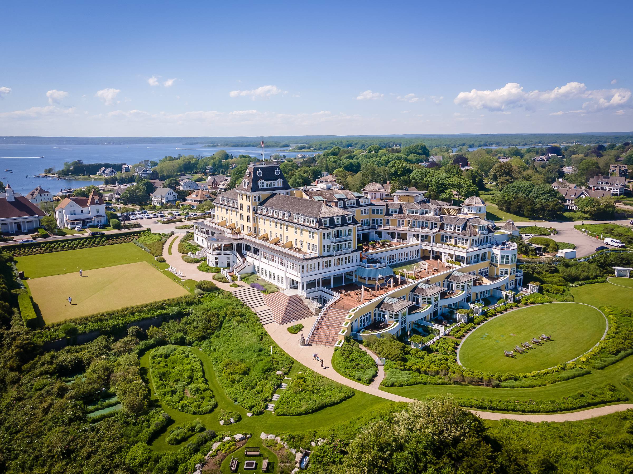 Aerial view of Ocean House in Watch Hill, Rhode Island